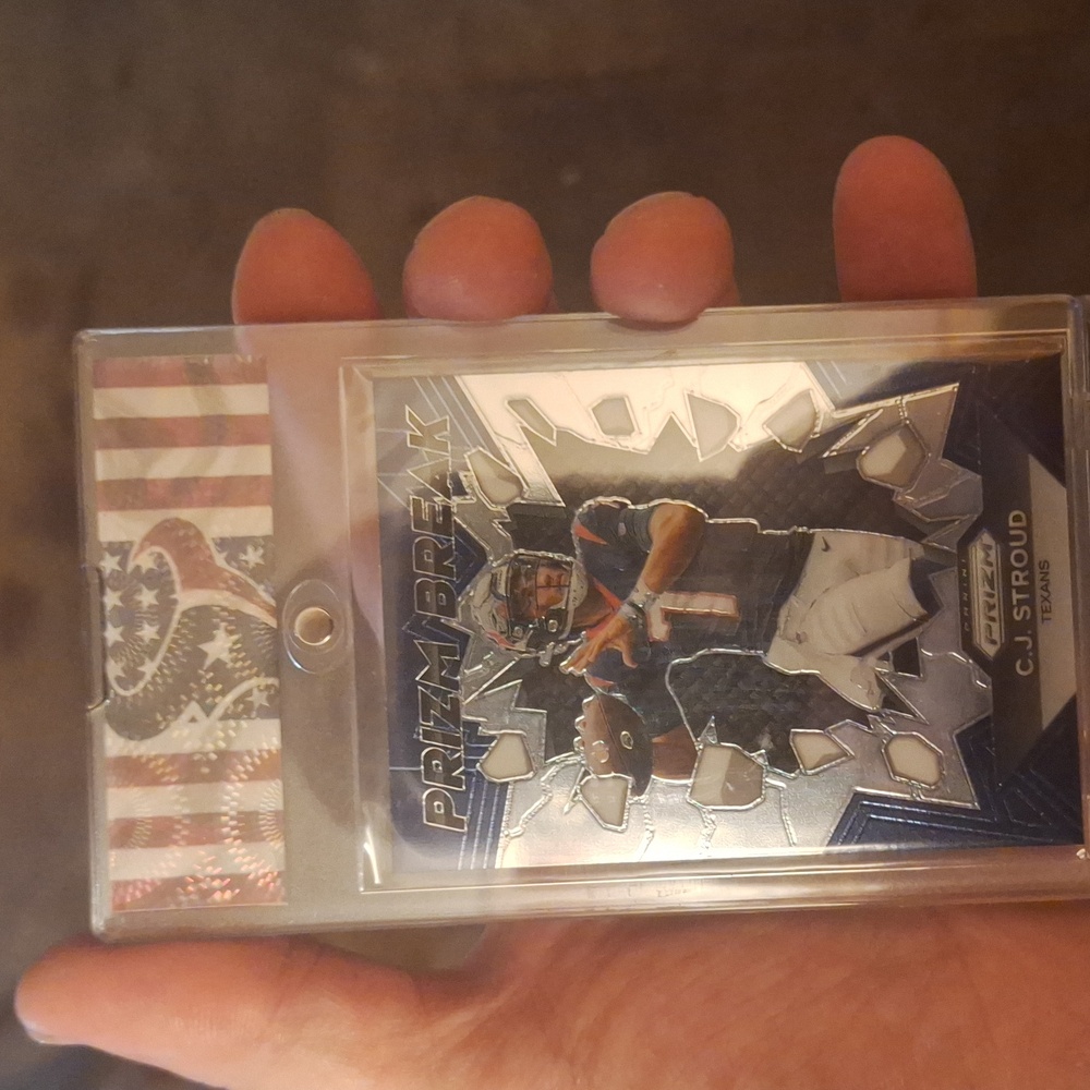 Cj stroud prizm break ROOKIE CARD Mint condition one touch to go in this case